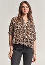 Leopard short-sleeved blouse
