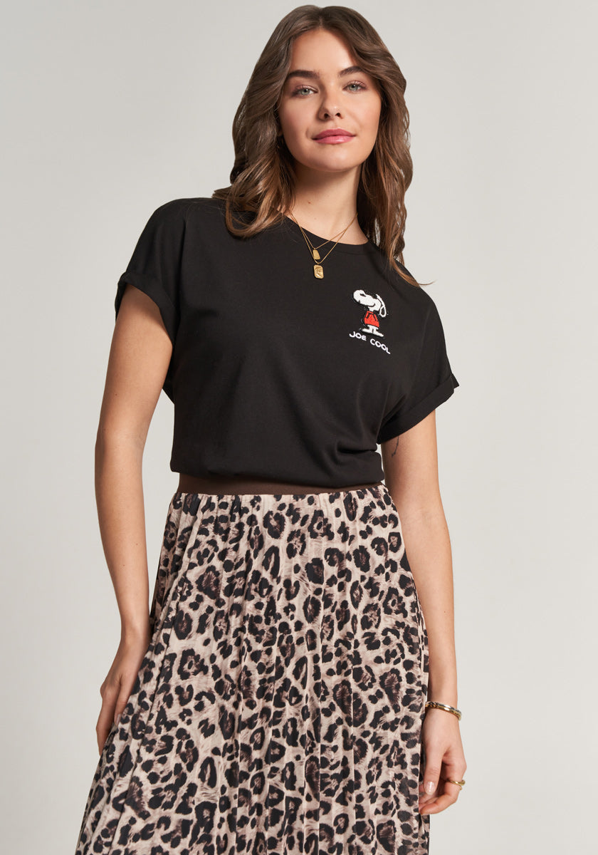 Plissierter Meshrock Leopard