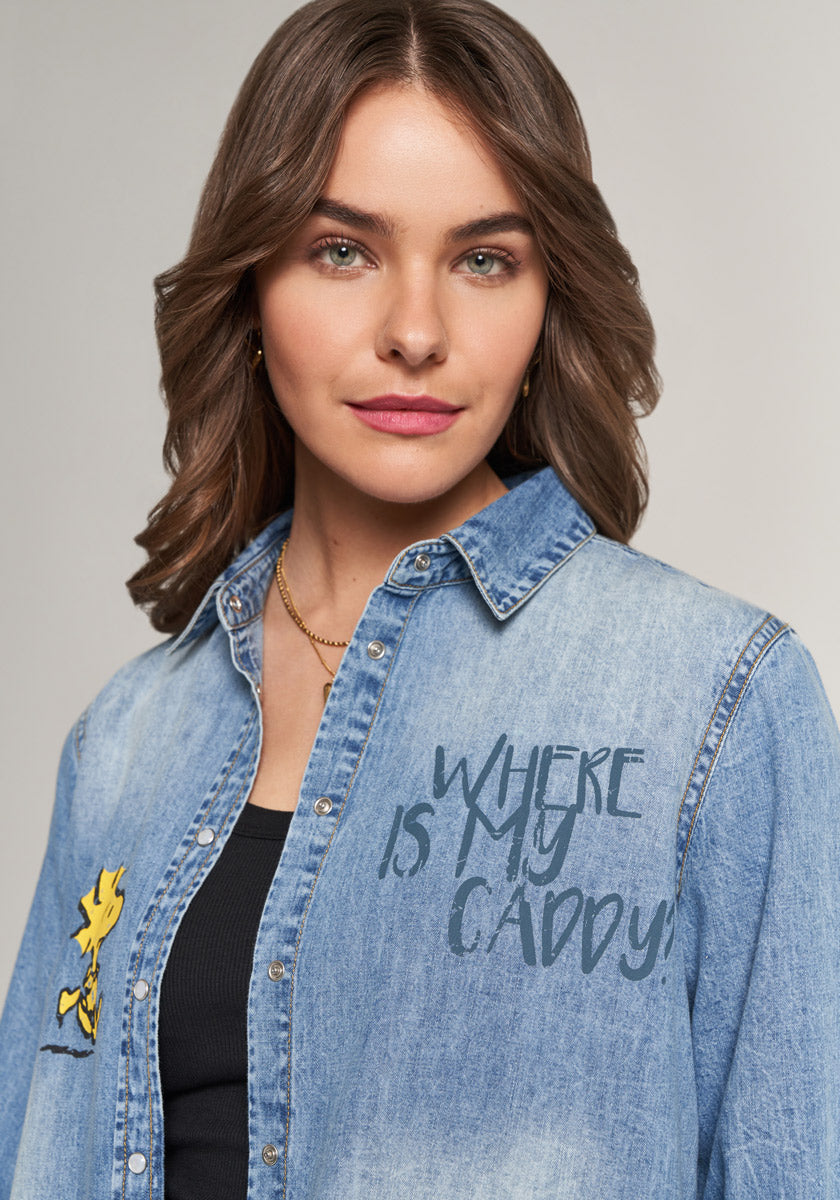Chemise en jean Snoopy Golf