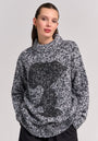 Pull tricoté Snoopy à paillettes