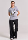 T-shirt gris Snoopy jamais trop cool