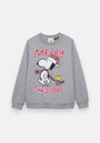 Dieses Princess Goes Hollywood-Sweatshirt zeigt Snoopy mit Weihnachtsmannmütze, Woodstock und dem roten Schriftzug "MERRY CHRISTMAS" - der perfekte Pullover für die Weihnachtszeit.