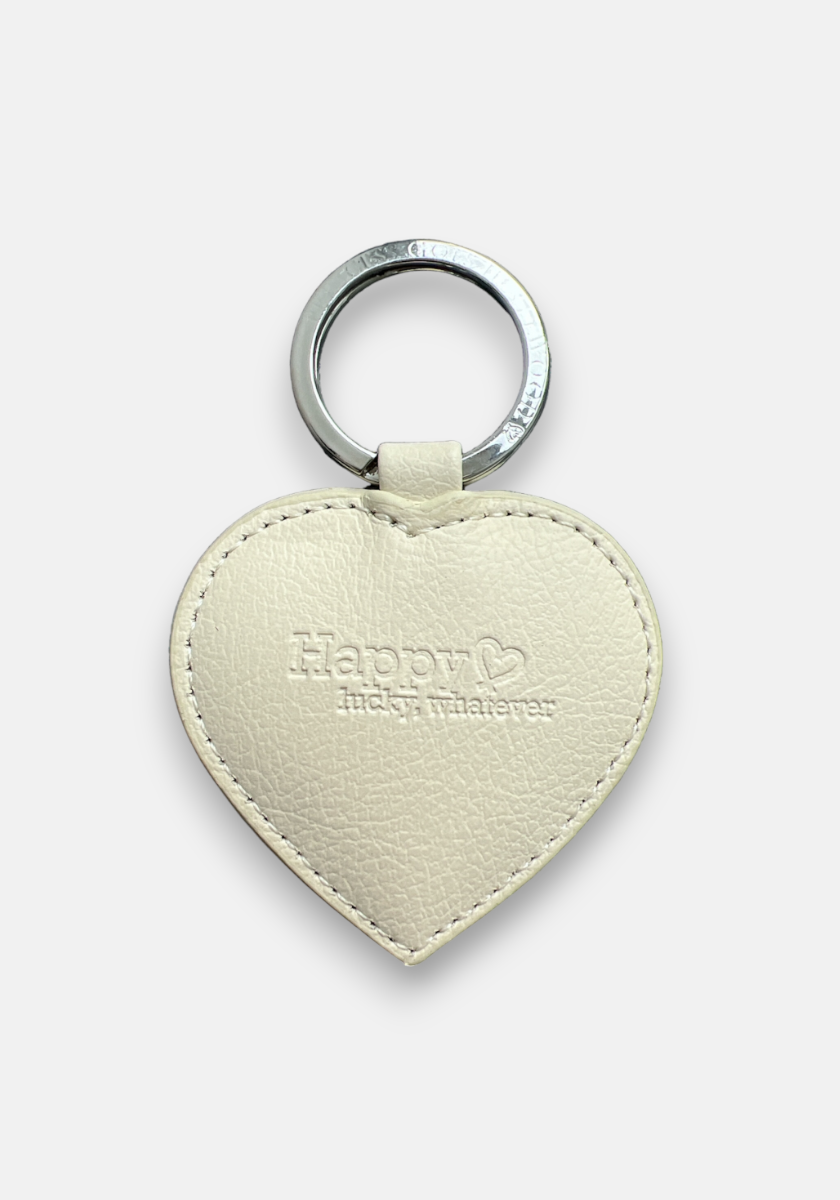 Keychain heart off-white