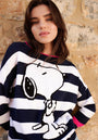Snoopy sweater with stripes