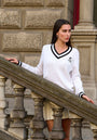 Zopfpullover Snoopy mit Kontrast