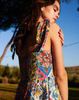 Linen pinafore dress Amalfi