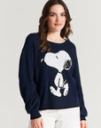 Snoopy knitted sweater with sequins